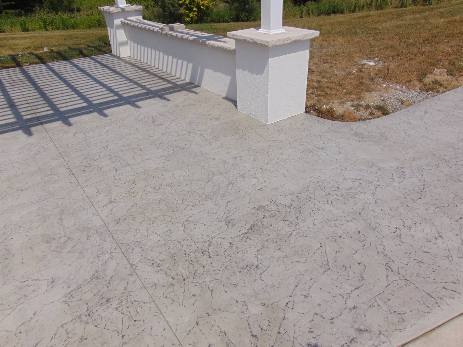 Stamped concrete patio